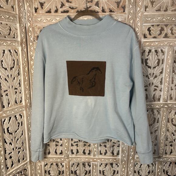 Rod's Running Horse Graphic Print Long Sleeve Shirt Size Small Unisex Western - Picture 1 of 12